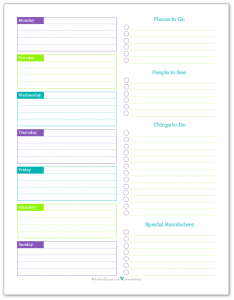 Keep It Simple with a Weekly Overview Planner