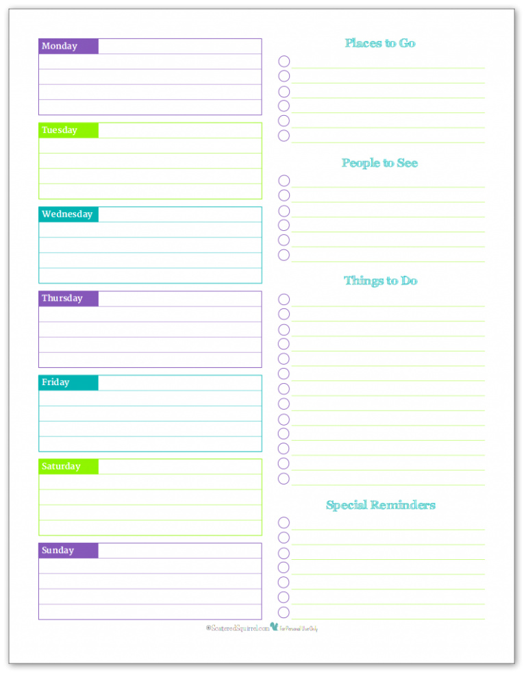 Keep It Simple With A Weekly Overview Planner