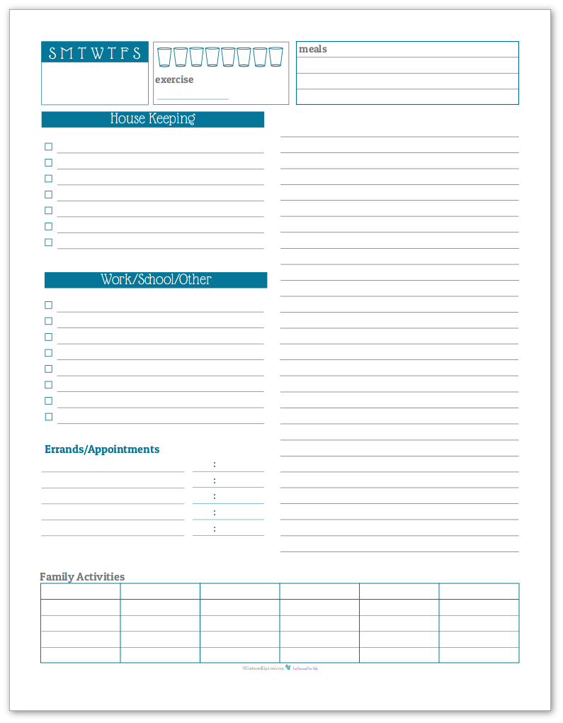 weekly task planner