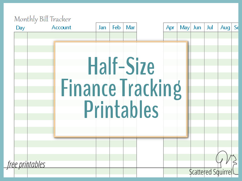 Track Your Finances With These Half-Size Finance Tracking Printables