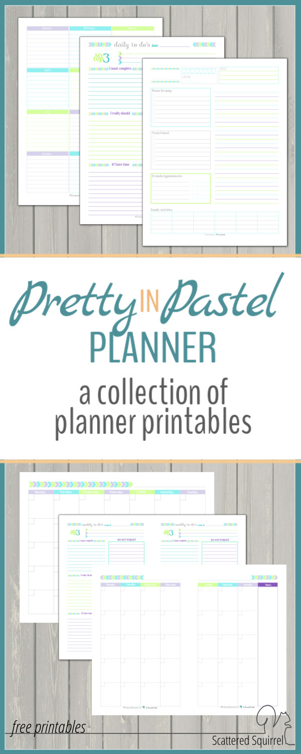 Matching planner pages are always a nice option. Now you can find all the pretty pastel planner printables in one spot!