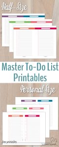 Organize Your To-Do List with Master To-Do List Printables