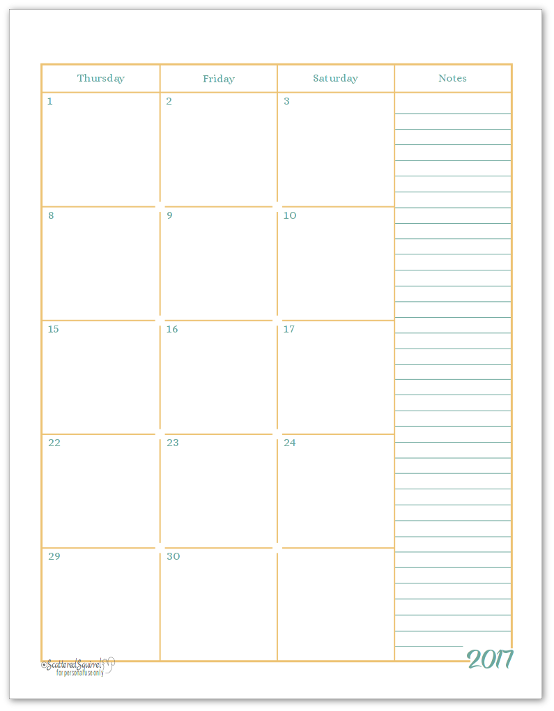 2017 Full-Size Monthly Calendar Printables are Here!!!!! - 795 x 1020 png 24kB