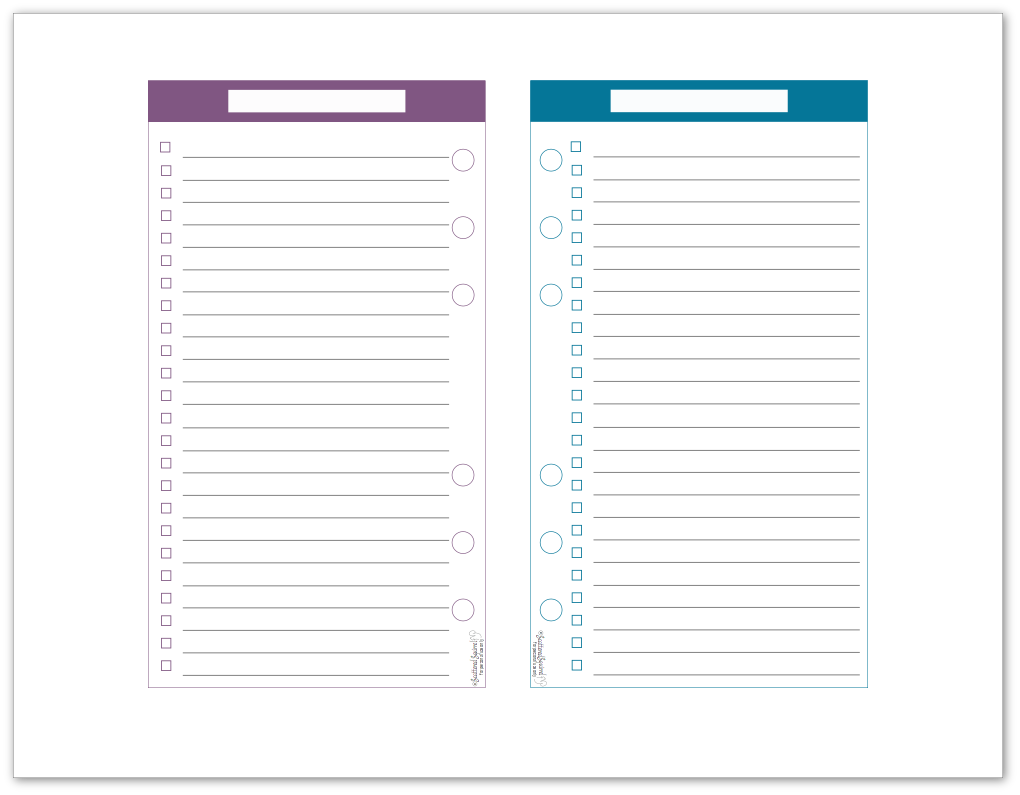 TO DO A5/PERSONAL Gold Edge/white Task Lists Planner Inserts 