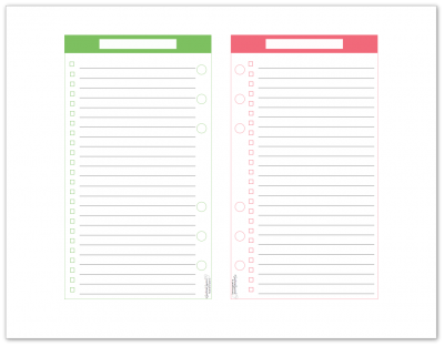 Personal size master to-do list printable in spring grass and blush