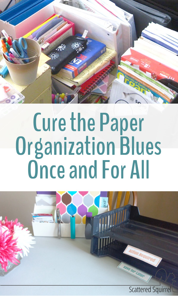 I don't know about you, but in my book, paper clutter is the worst kind of clutter. It's sneaky. It adds up fast and feels like it takes forever to deal with. This paper organization challenge is a great way to kick paper clutter to the curb and cure those paper organization blues once and for all.