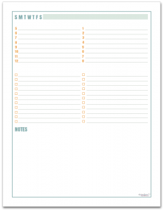 Full and Half-Size Daily Planner Printables as Requested