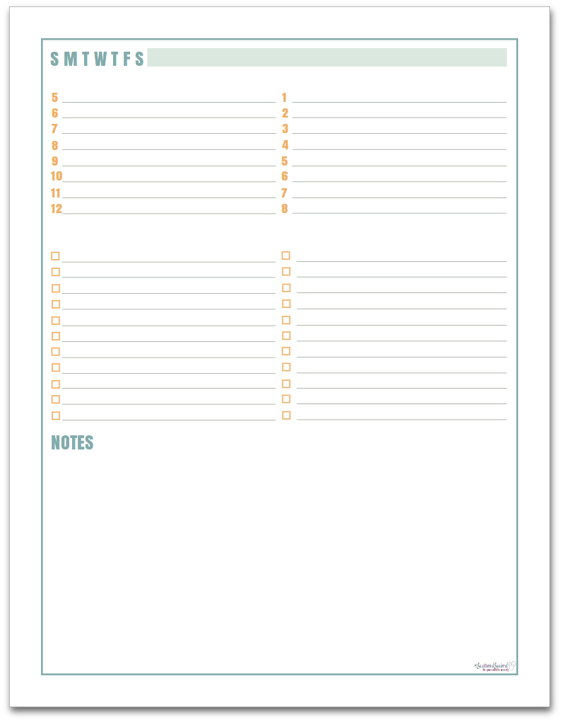 2023 Daily Planner Inserts PRINTED Day on One Page 