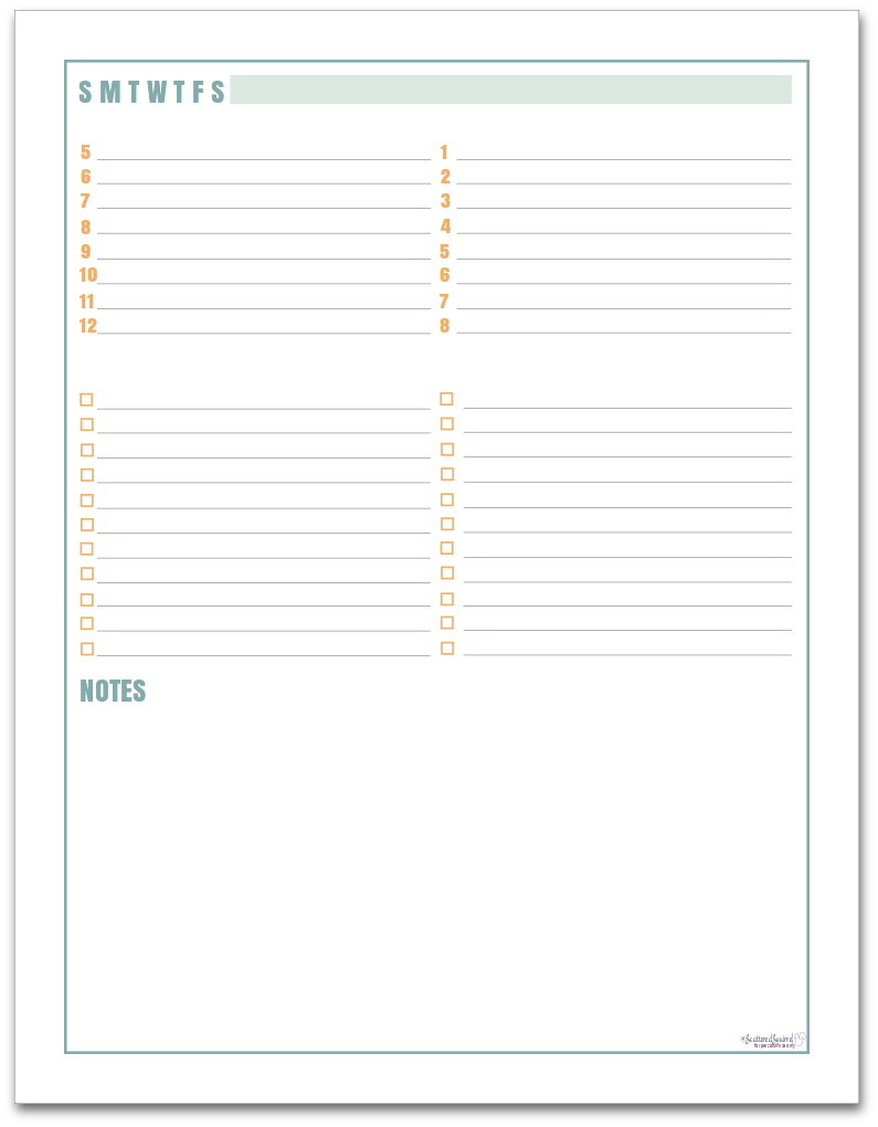 Full and Half-Size Daily Planner Printables as Requested