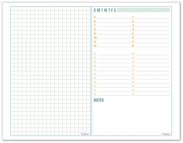 Full and Half-Size Daily Planner Printables as Requested