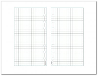 Graph paper printable designed to fit into personal size planners.