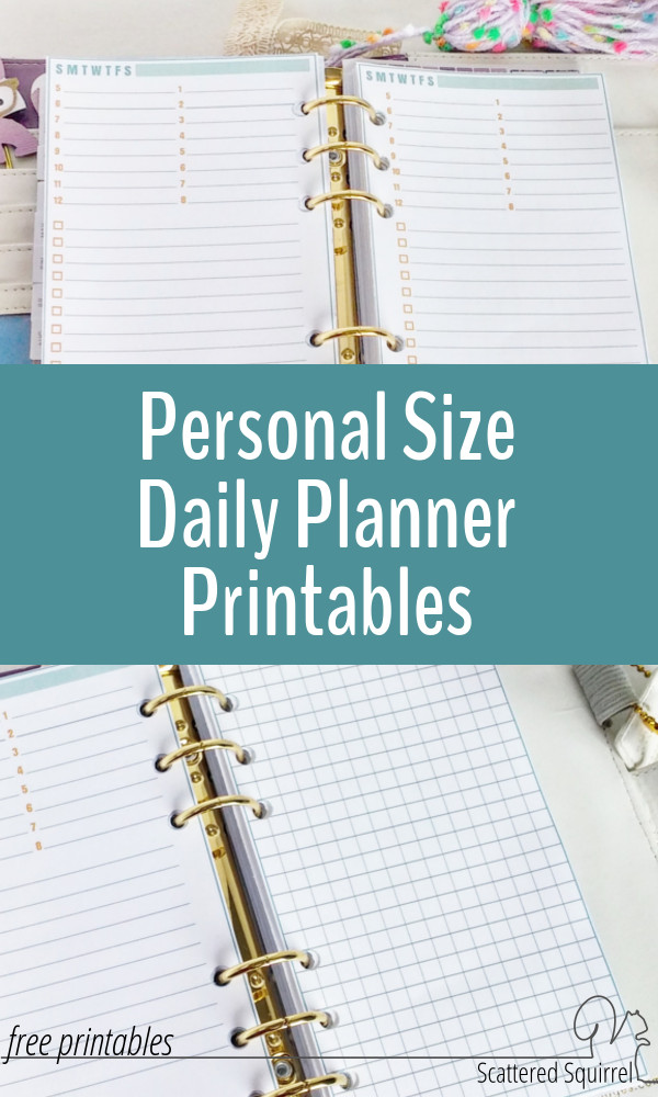 Check Out The New Personal Size Daily Planner Printables 4816