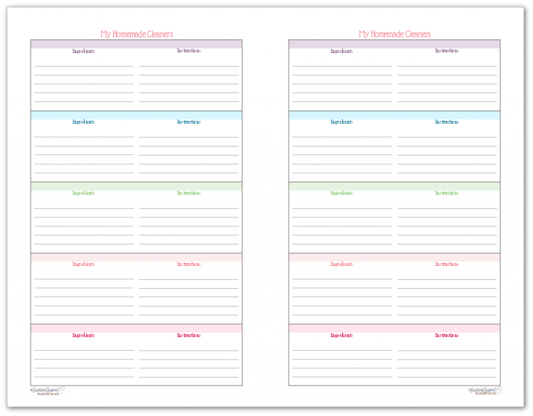 A Few Handy Cleaning Printables to Have on Hand