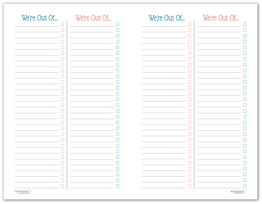 printable pantry inventory list