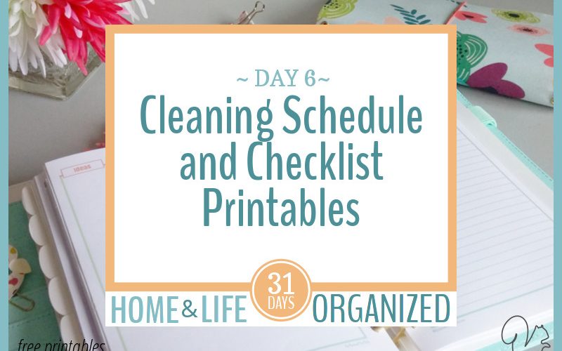 Cleaning schedule and checklist printables to help make keeping your home a little easier.