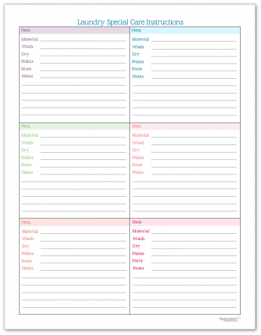 Home Management - Free Printables