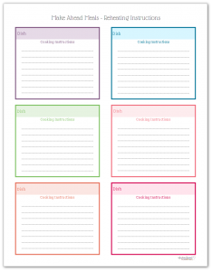 Make-Ahead Meal Planning Printables to Make Dinner Time Easier