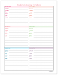 A Few Handy Cleaning Printables to Have on Hand