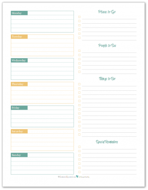 Weekly Overview Printables That Match the 2017 Calendars