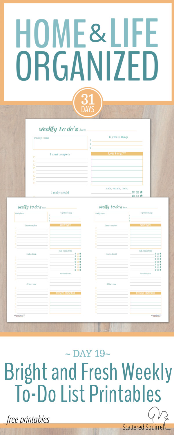 Weekly to-do list printables are a great tool to use to plan your week.