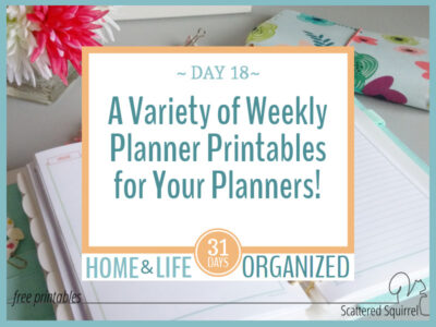 A variety of weekly planner printables for your planners