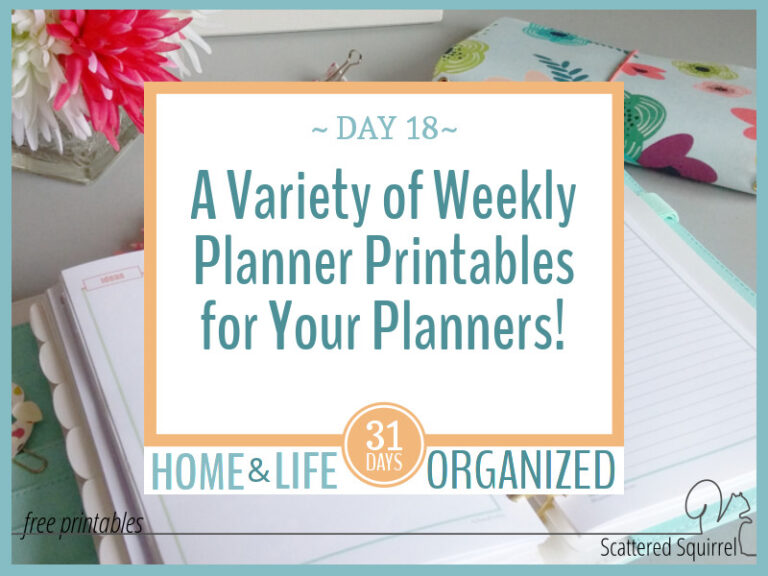 A variety of weekly planner printables for your planners