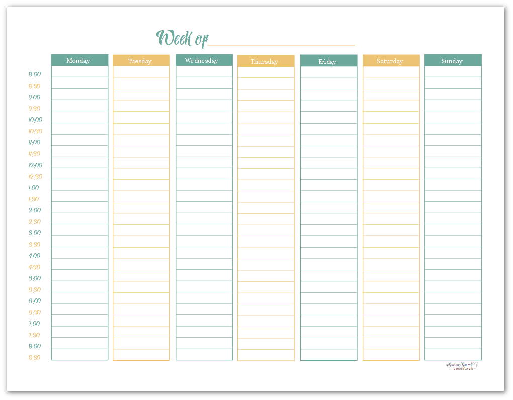 daily landscape schedule pdf