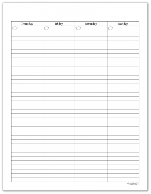 Free Black and White Weekly Planner Printables