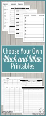 Black and White Printables - Scattered Squirrel