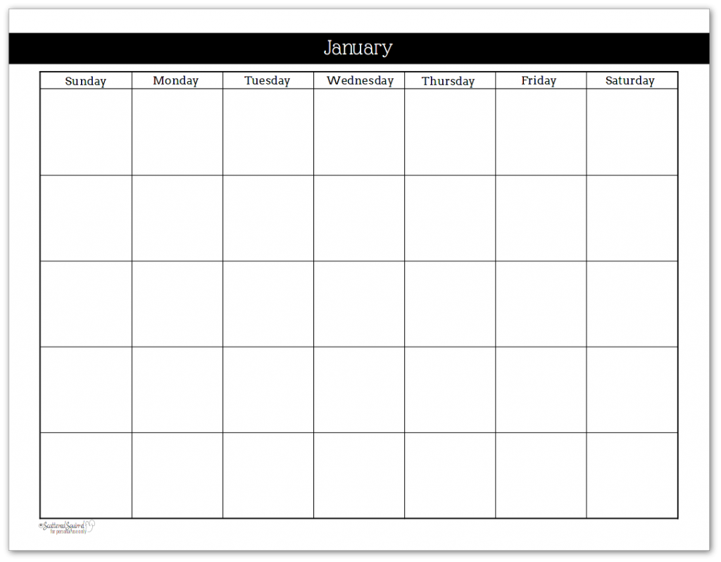Black and White Undated Monthly Calendars are Great Additions to Your ...