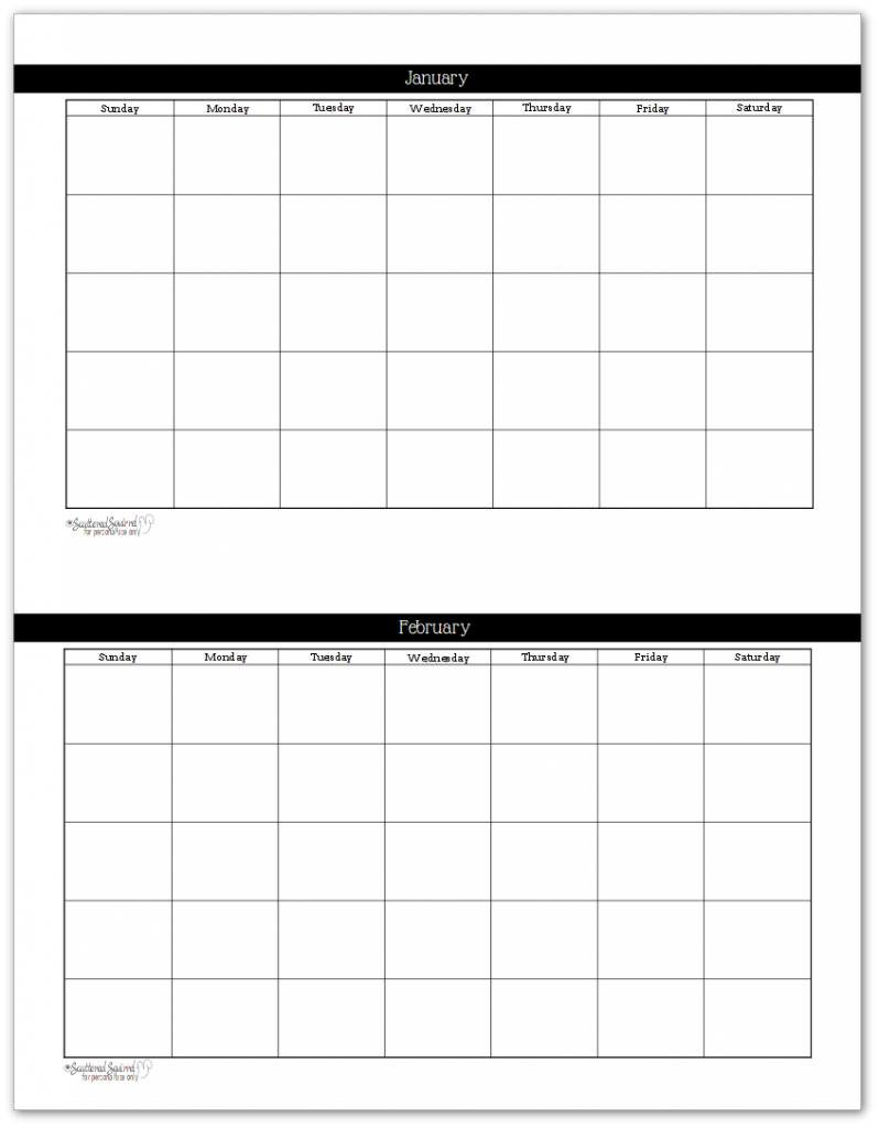 Black and White Undated Monthly Calendars are Great Additions to Your