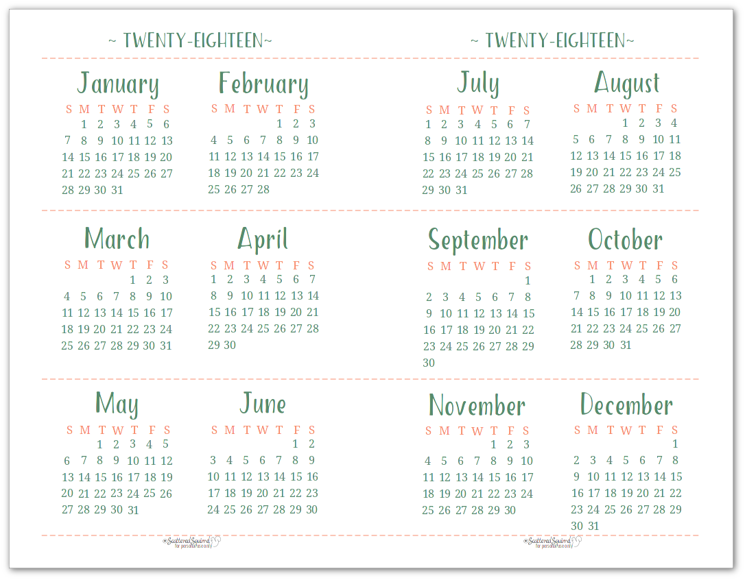 calender yearly