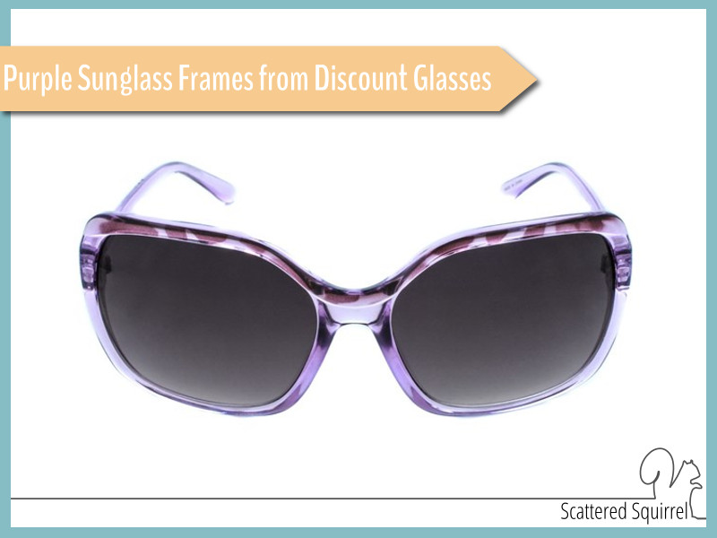 I love these purple sunglass frames from Discount Glasses.