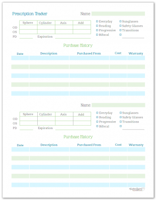 Glasses Prescription Tracker