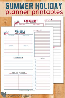 A BBQ with family and friends is a great way to kick off the summer and celebrate your nation's birthday! Use these handy holiday planner printables to help you plan the perfect BBQ!