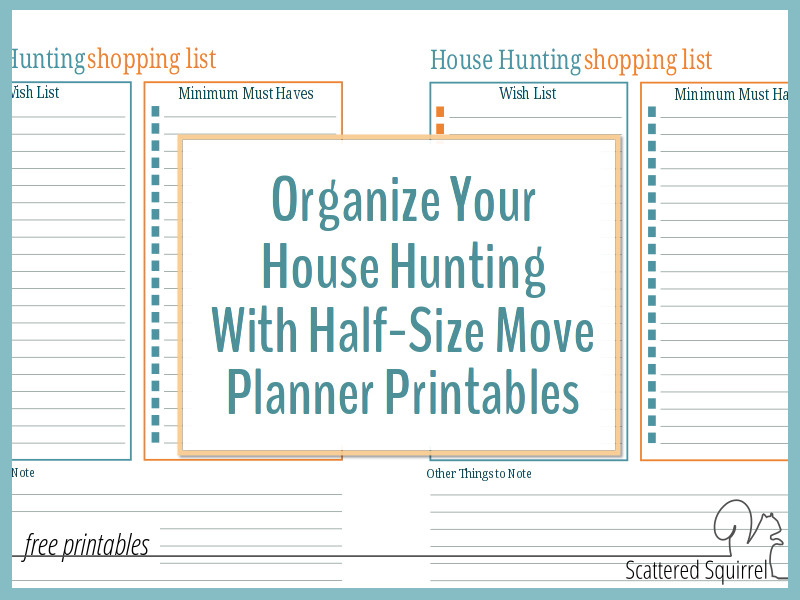 Organize Your House Hunting With These Half-Size Move Planner Printables