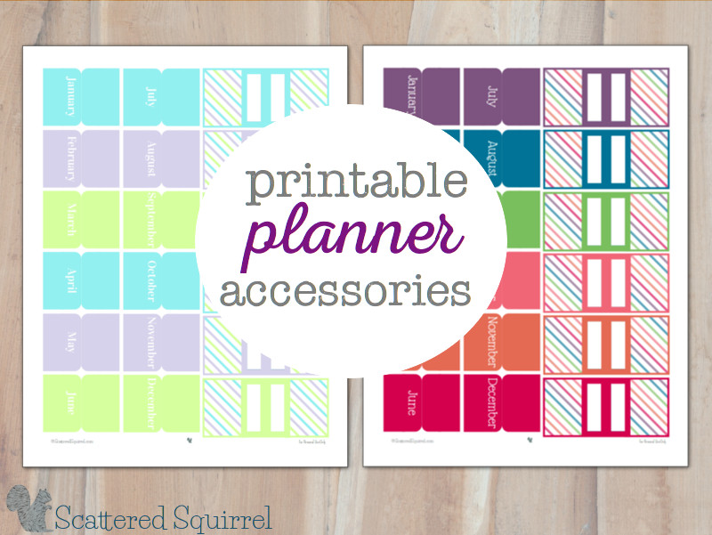 Printable Planner Accessories to help you set up and organize your personal planner.