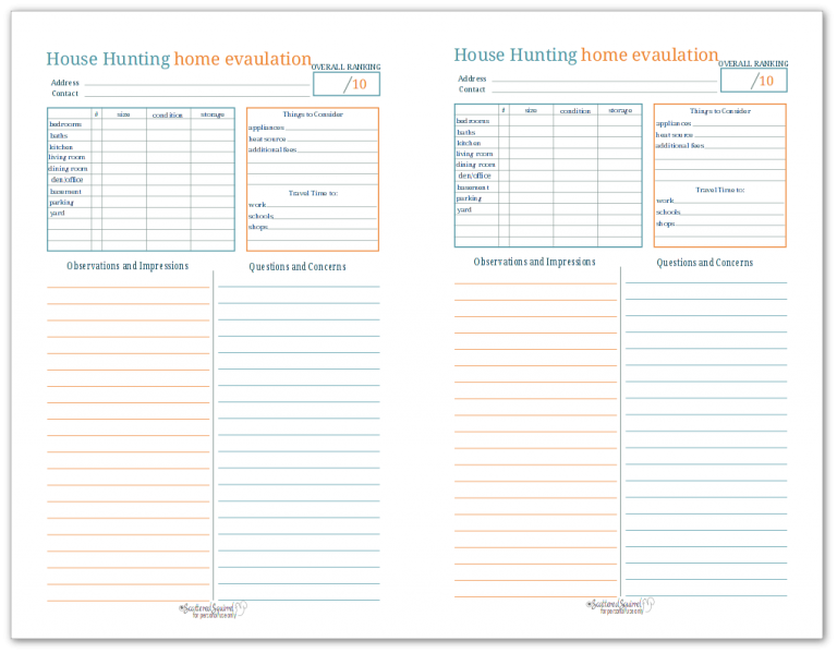 Organize Your House Hunt With Half-Size Move Planner Printables
