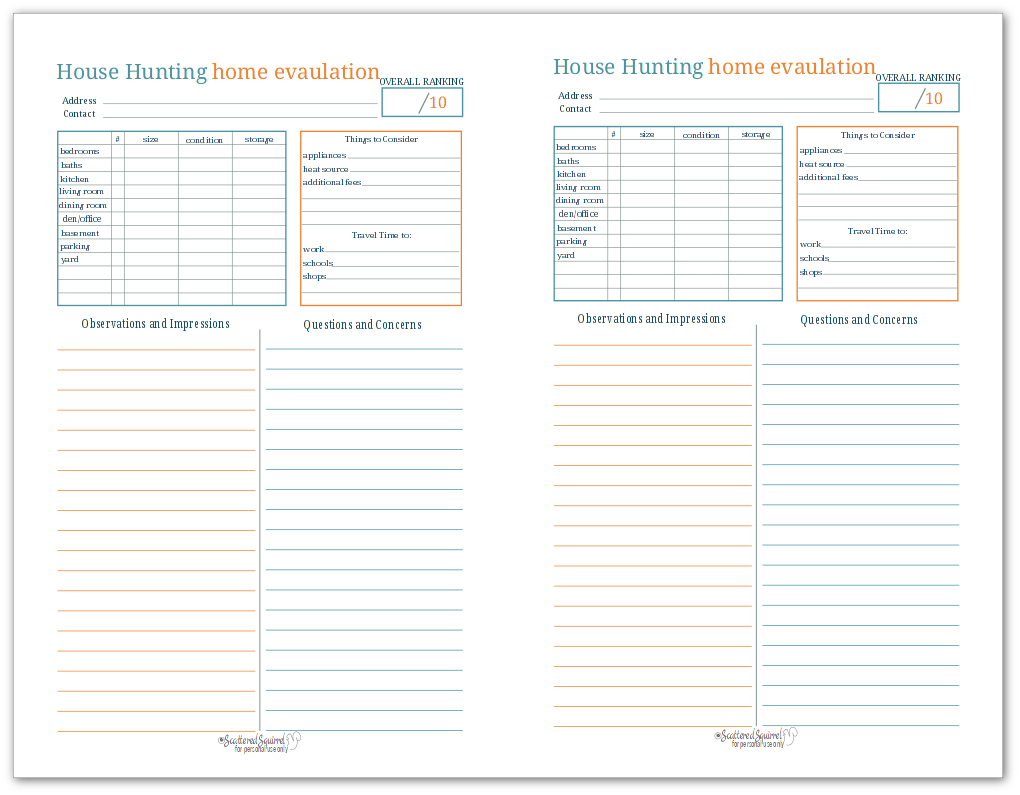 House Hunting Checklist: Home Buying Journal and Notes Log Planner to Organize & Record Your Search for Your Next or First House | Keep Track of Up