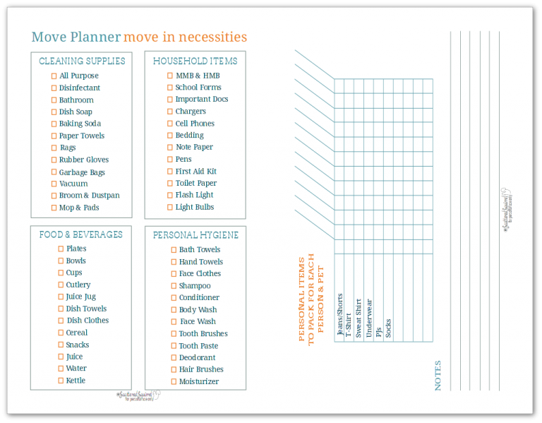 Stay Organized While Moving with Half-Size Move Planner Printables