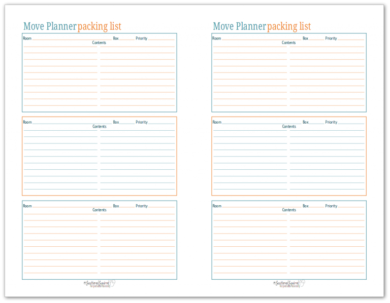 Stay Organized While Moving with Half-Size Move Planner Printables