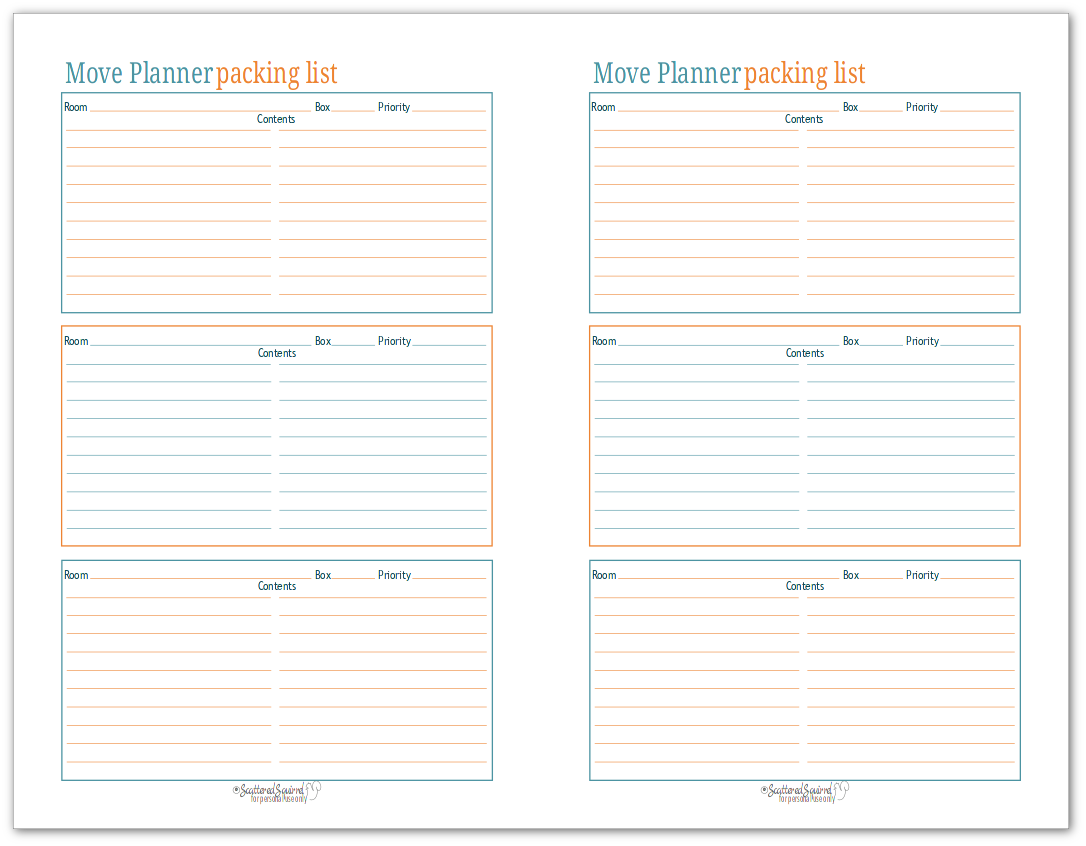 Stay Organized While Moving with Half-Size Move Planner Printables