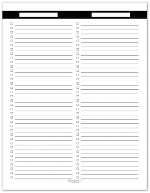 Black and White Master To-Do List Printables in Three Sizes