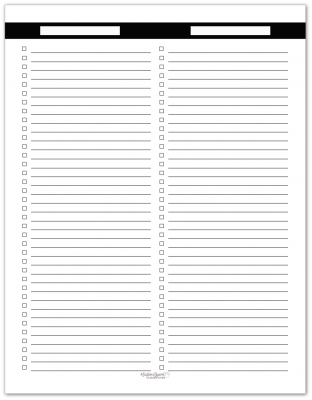 Black and White Master To-Do Lists