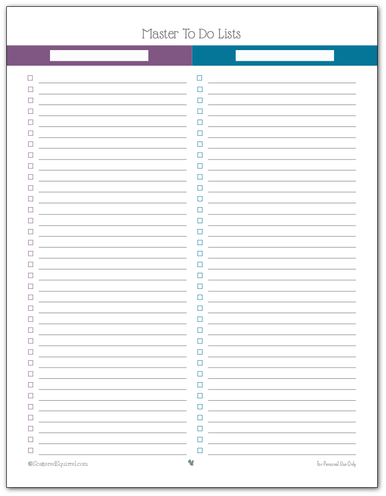 How To Use A Master To Do List To Tame A Scattered Brain