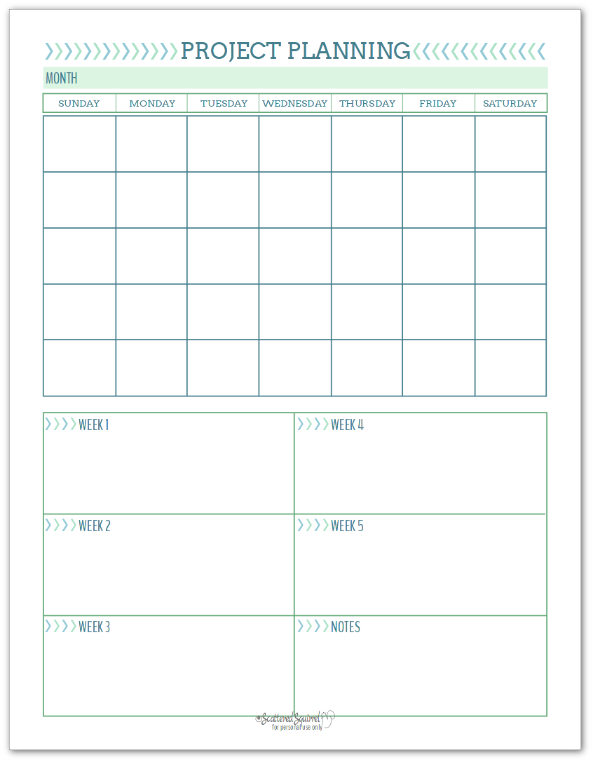 Free Printable Project Planning Worksheet