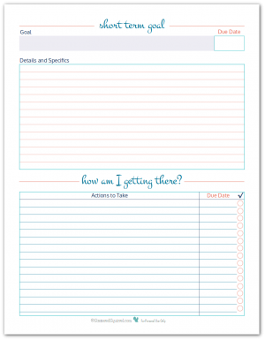 short-term-goals-worksheet - Scattered Squirrel