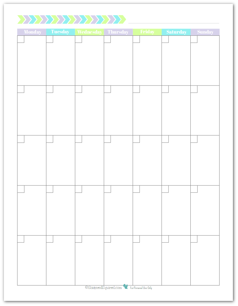 Free Printable Monthly Calendar with Lines Calendar Templates
