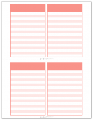 Make a Pocket Size Notebook with these Colourful List Printables