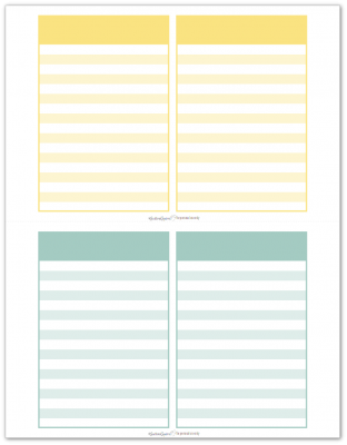 Pocket Notes Yellow and Aqua